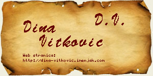 Dina Vitković vizit kartica